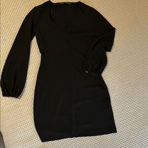 Elegant Black Long Sleeve Dress